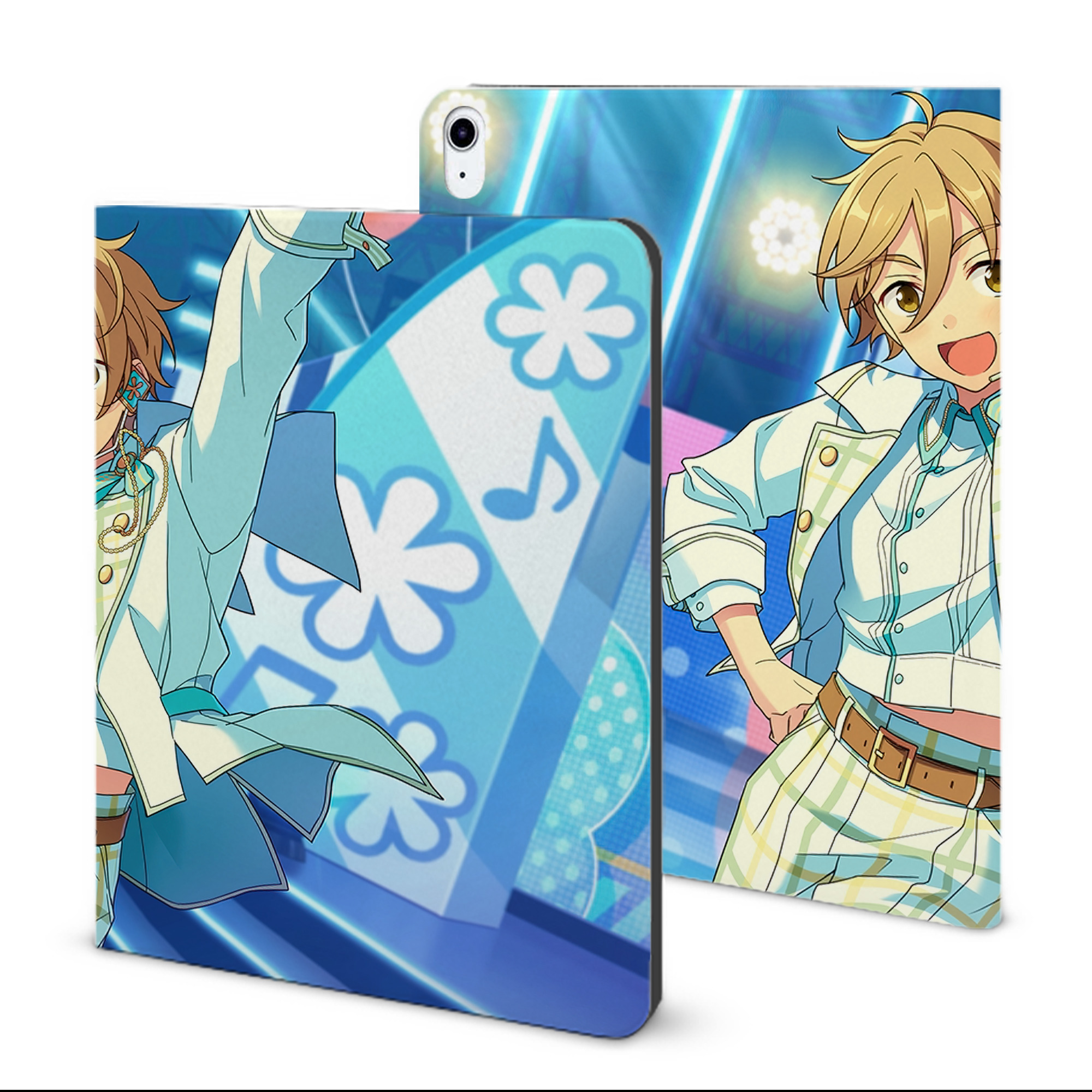 （画像用） あんさんぶるスターズ! Ensemble Stars IPad ケース ブック型 PUレザー TPU 耐衝撃 軽量 薄型 ペン収納なし 全面保護 IPad 各モデル対応